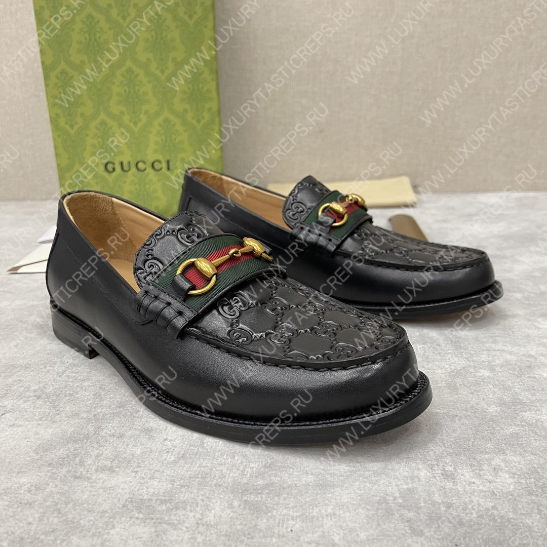G*u*i loafer with horsebit black 655579