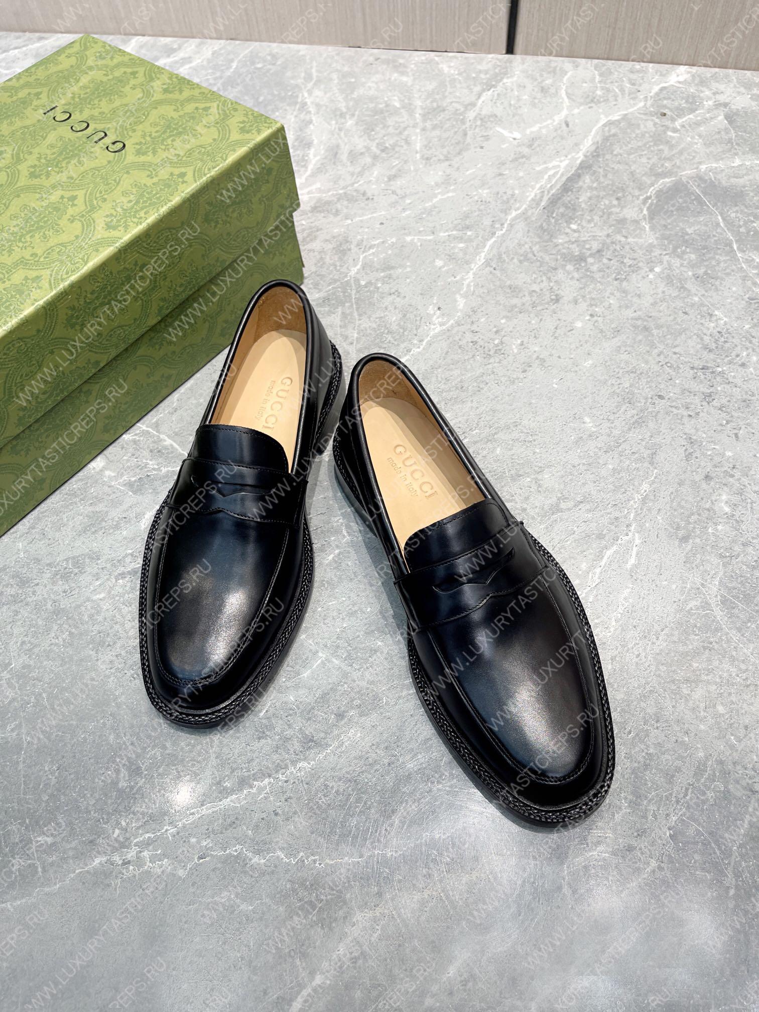 G*u*i men’s loafers black 712351