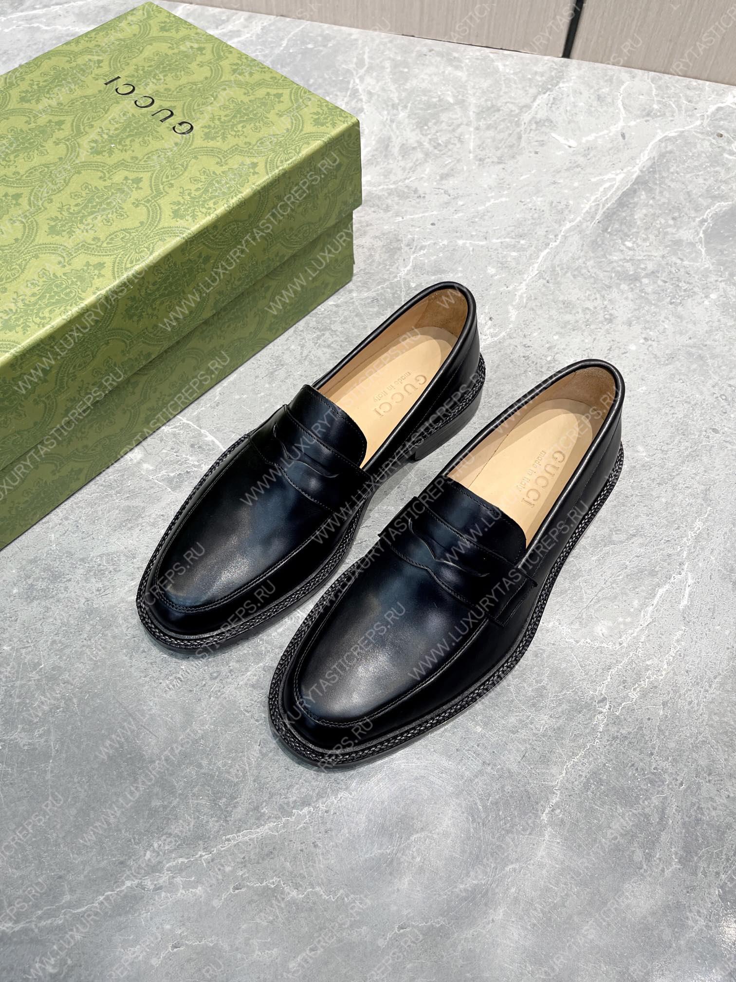 G*u*i men’s loafers black 712351