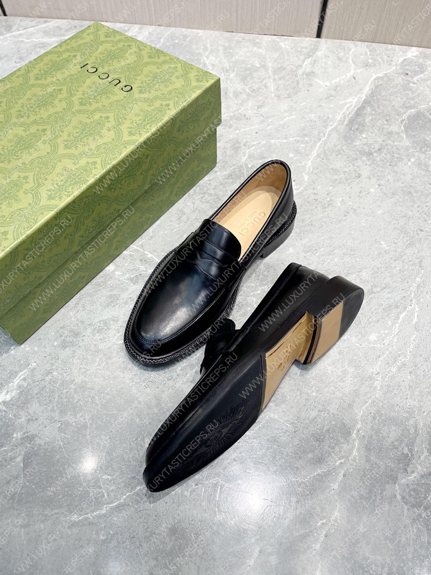 G*u*i men’s loafers black 712351