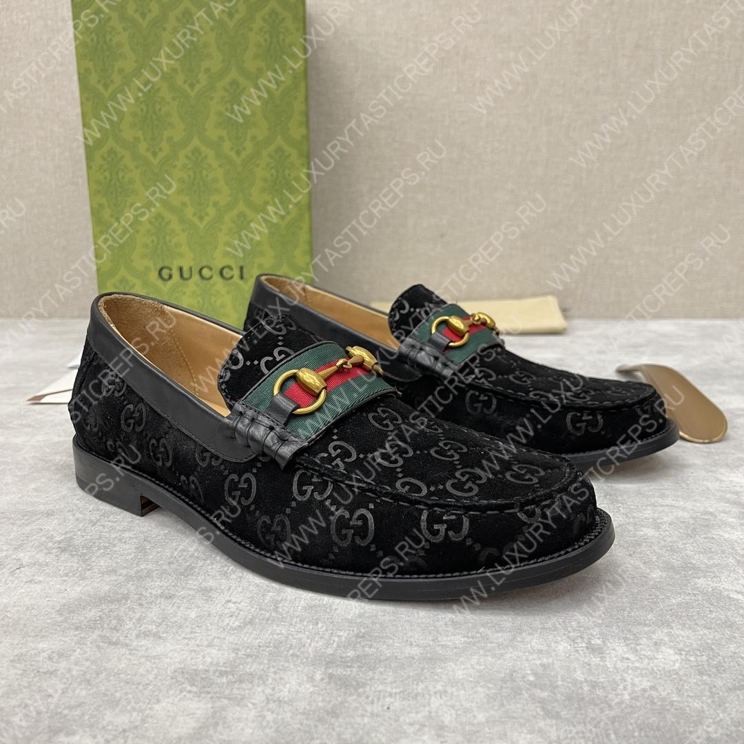G*u*i loafer with horsebit black 655579