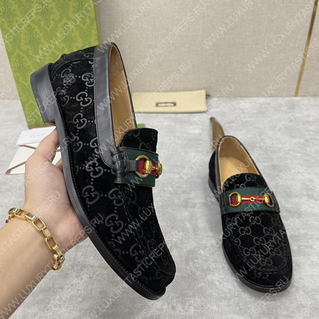 G*u*i loafer with horsebit black 655579