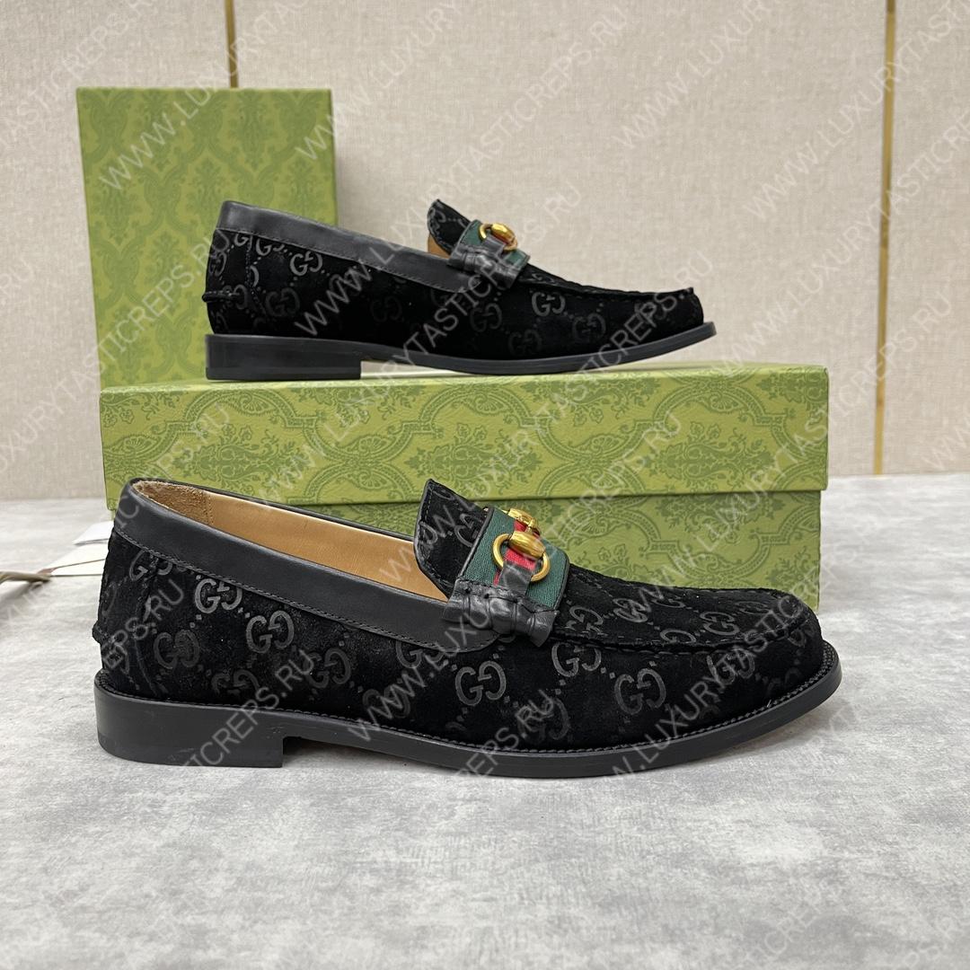 G*u*i loafer with horsebit black 655579