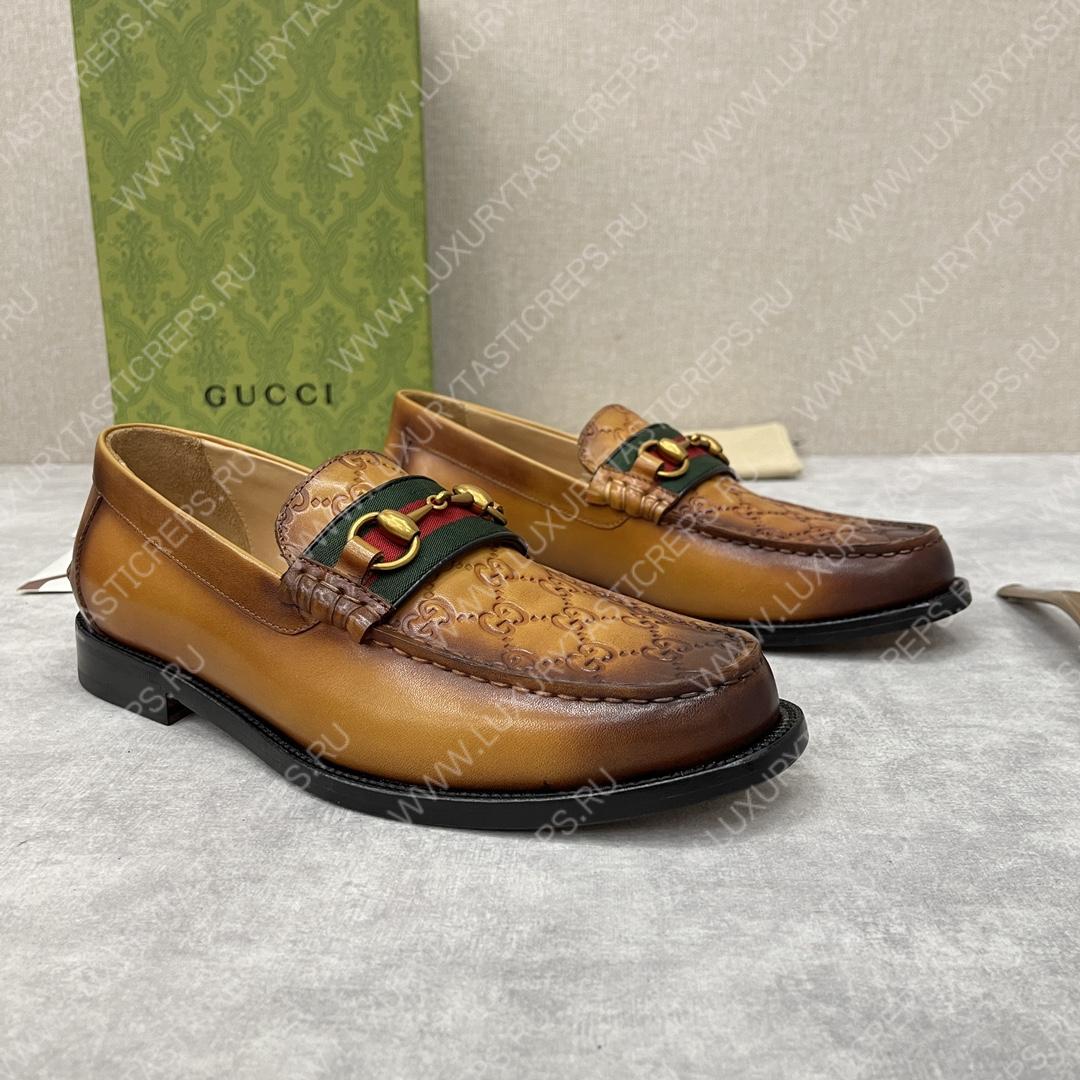 G*u*i loafer with horsebit brown 655579