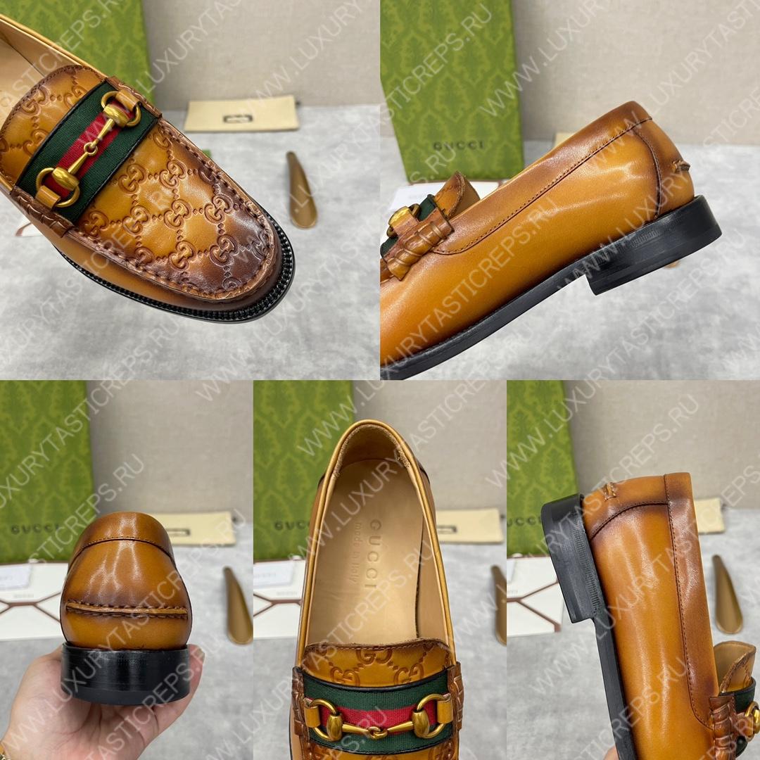 G*u*i loafer with horsebit brown 655579