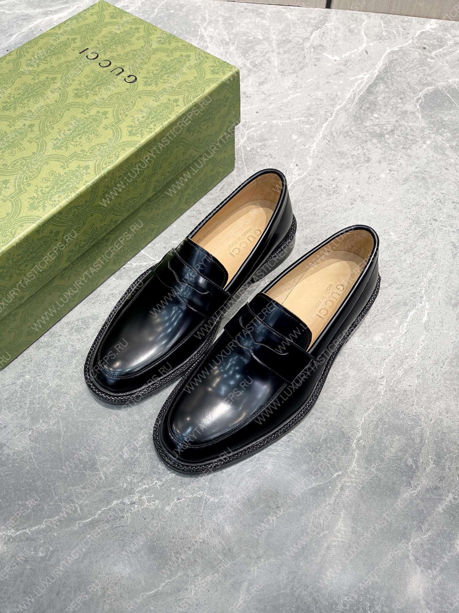 G*u*i men’s loafers black 712351