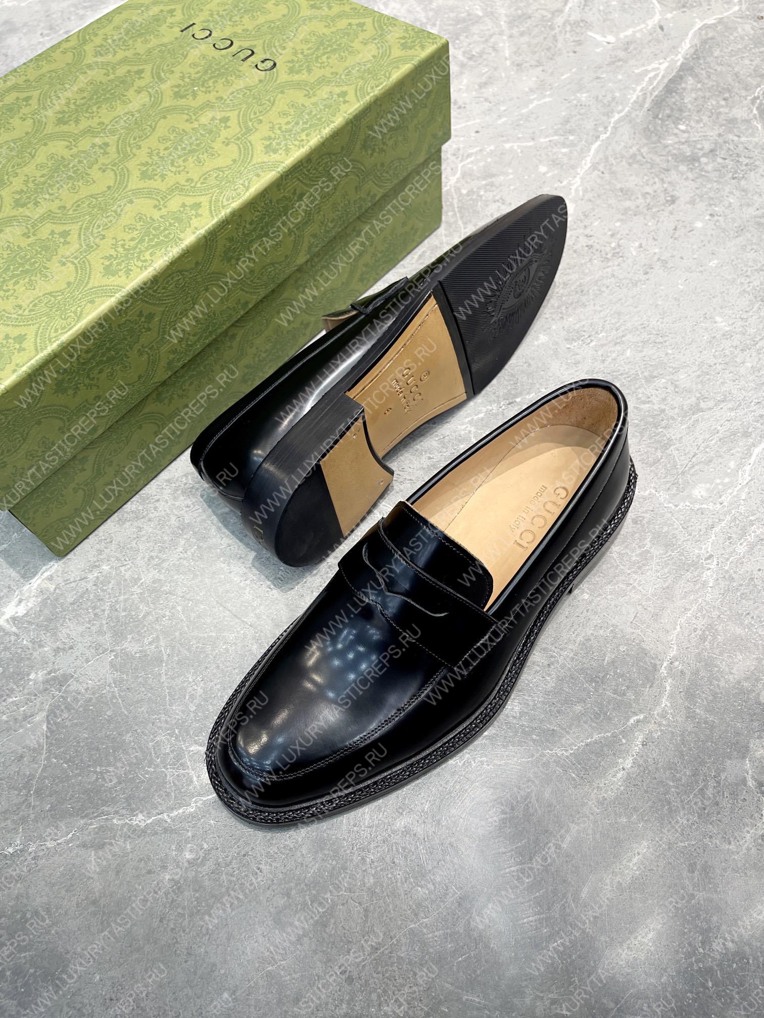 G*u*i men’s loafers black 712351