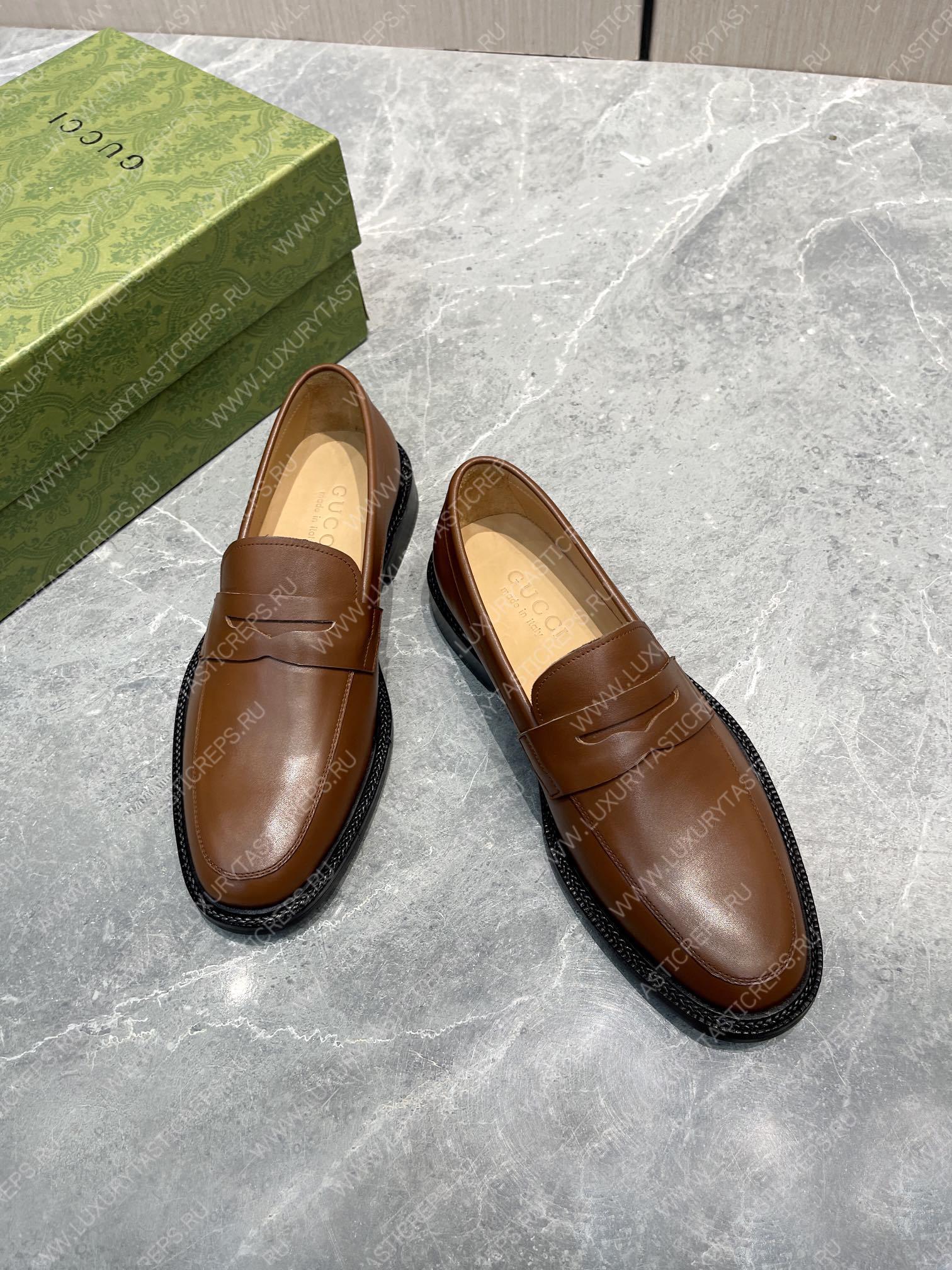 G*u*i men’s loafers brown 712351