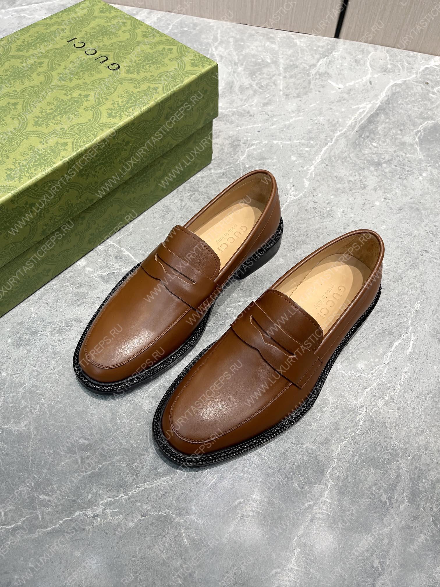 G*u*i men’s loafers brown 712351