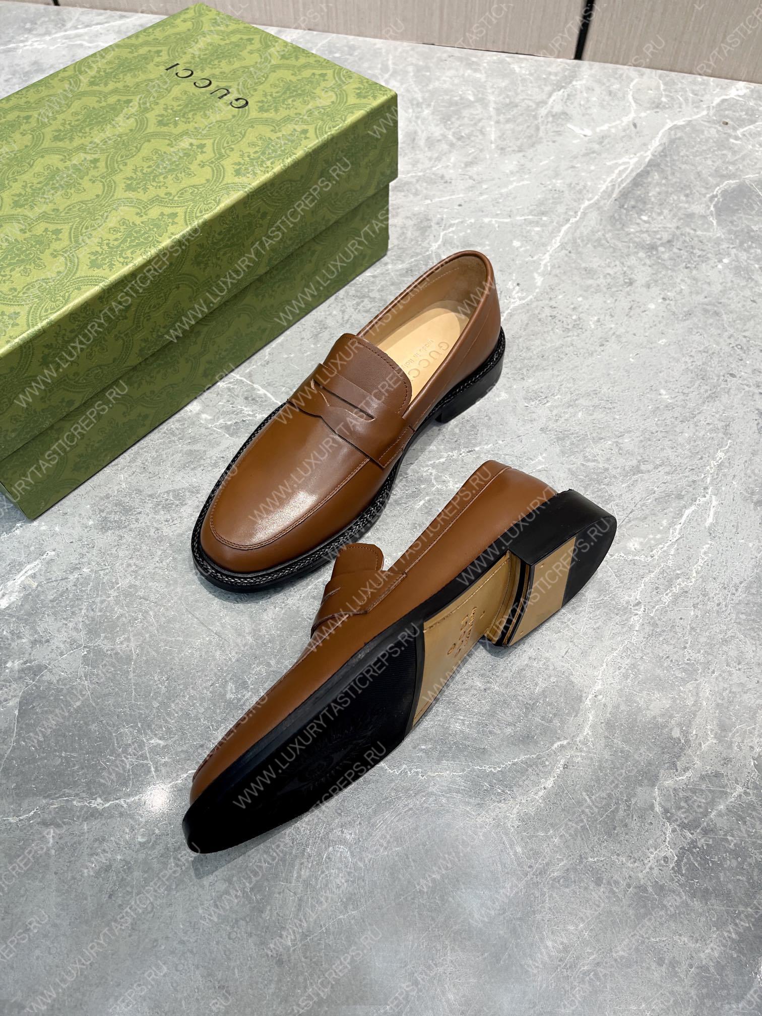 G*u*i men’s loafers brown 712351