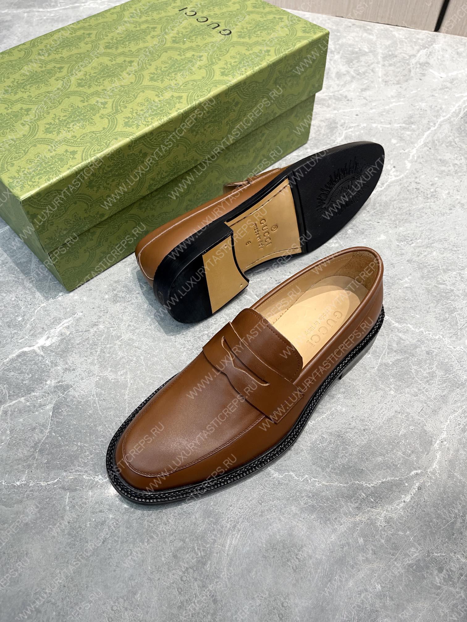 G*u*i men’s loafers brown 712351