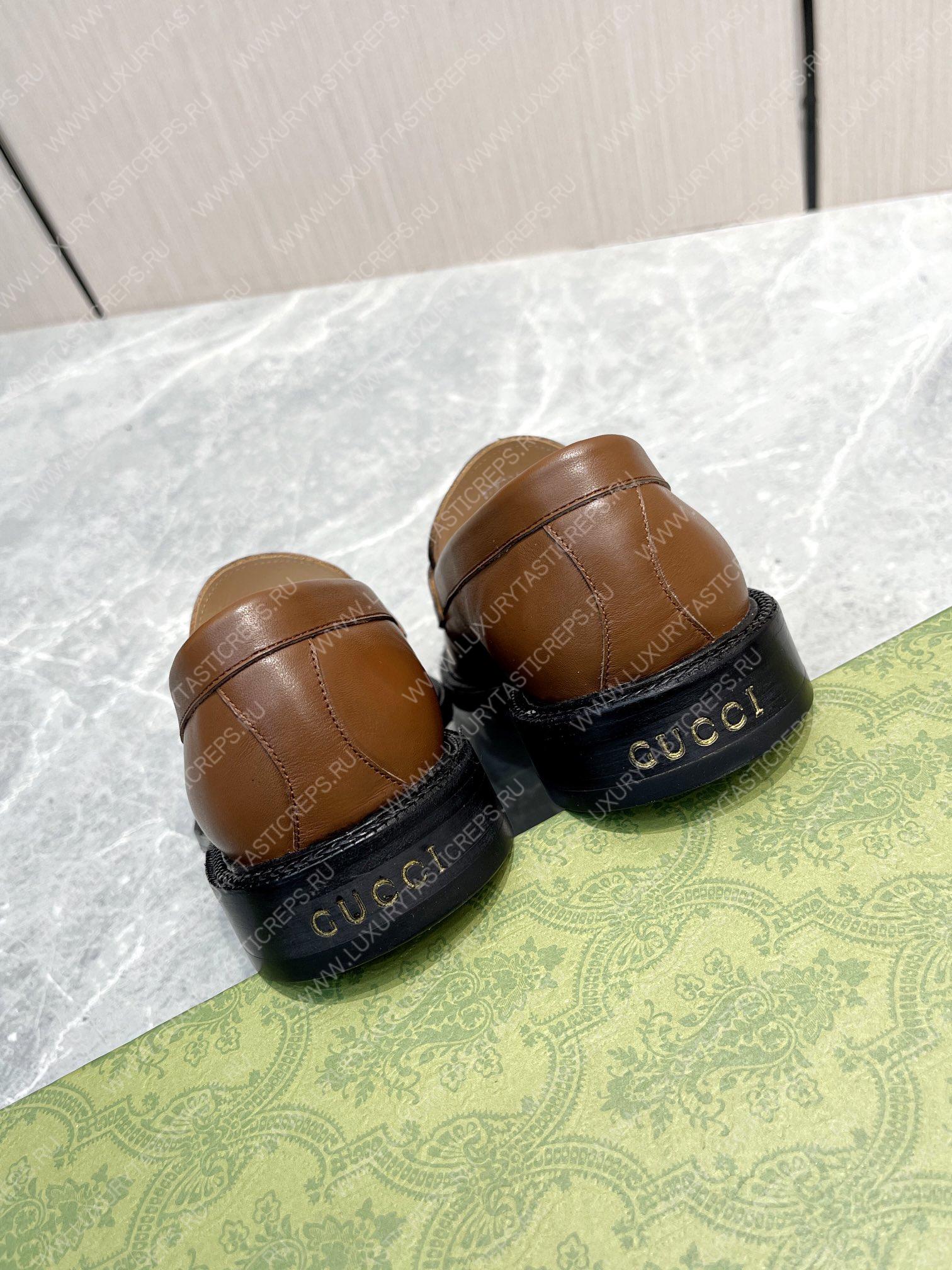 G*u*i men’s loafers brown 712351