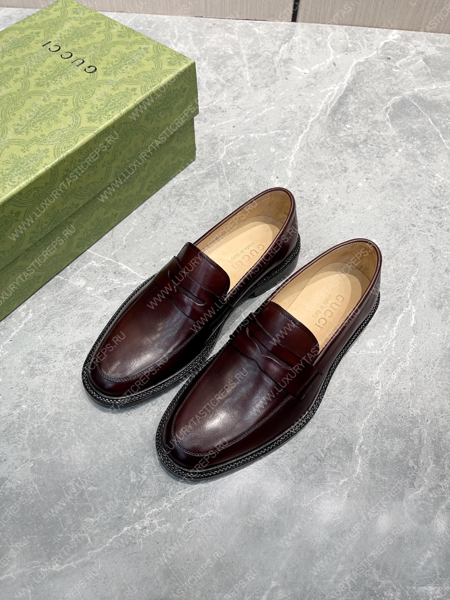 G*u*i men’s loafers burgundy 712351
