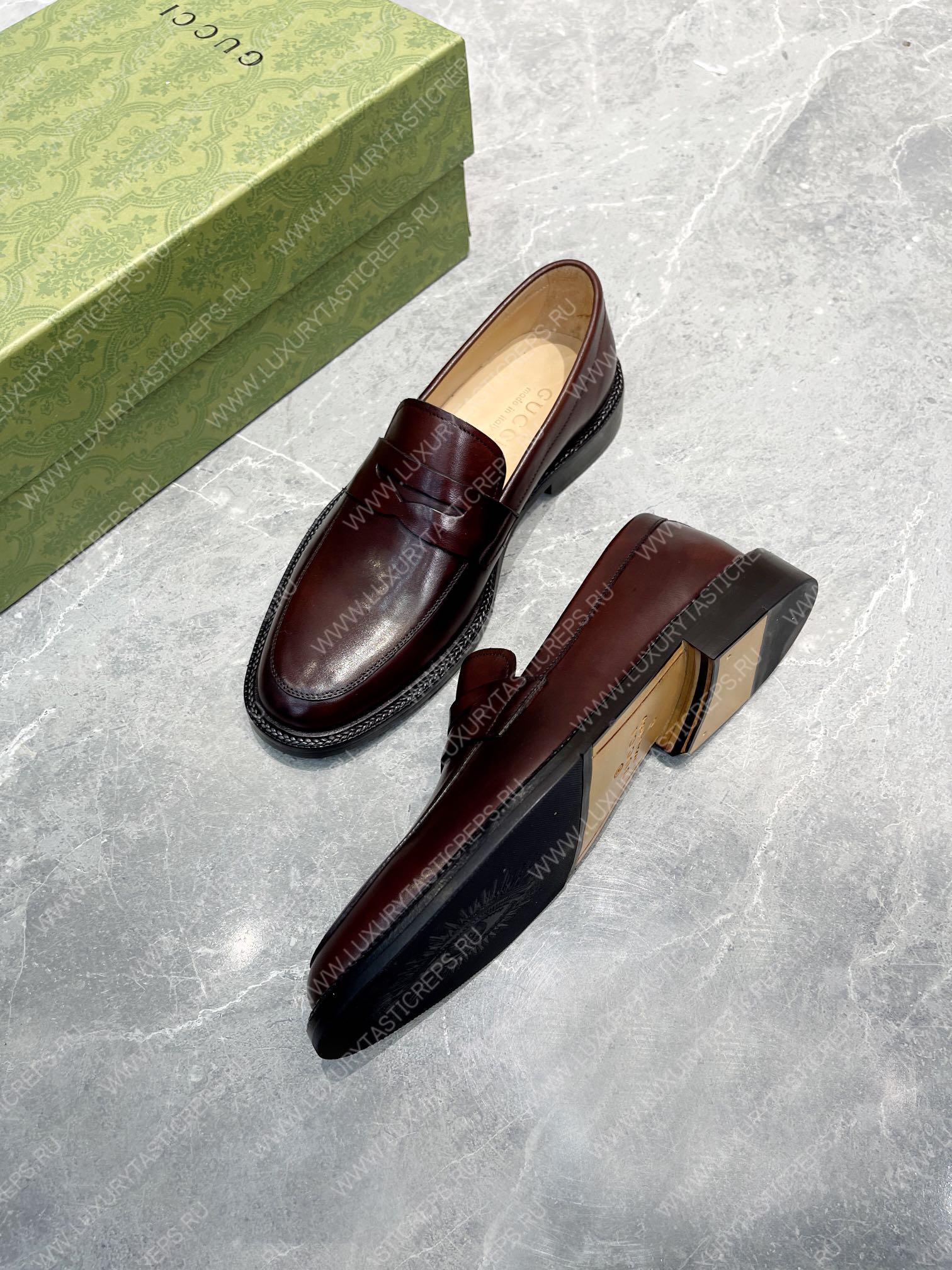 G*u*i men’s loafers burgundy 712351