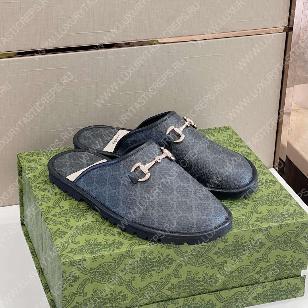 G*u*i horsebit slipper graphite 749908