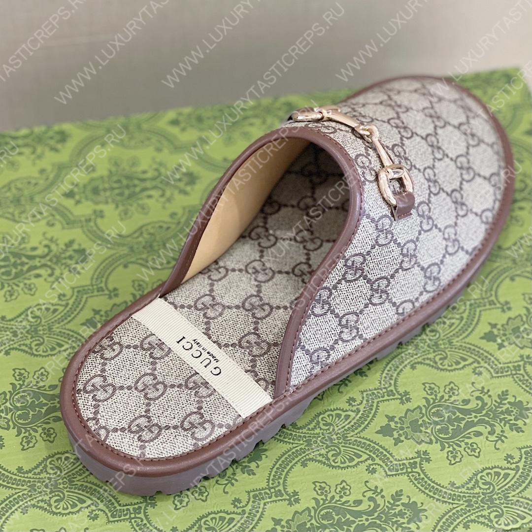 G*u*i horsebit slipper beige 749908
