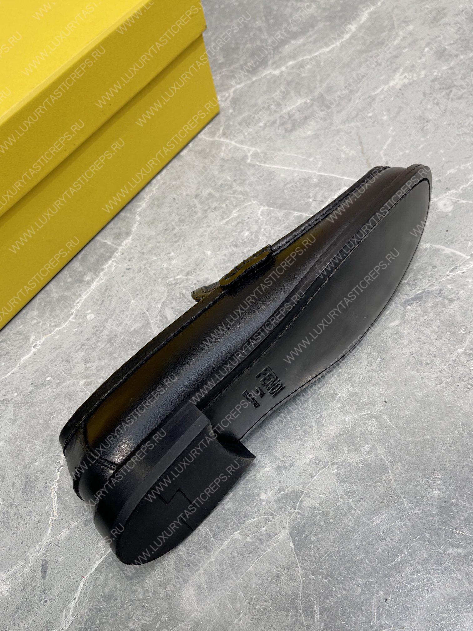 F**di o’clock loafers black and cocoa 7d1550ajzff0r7r