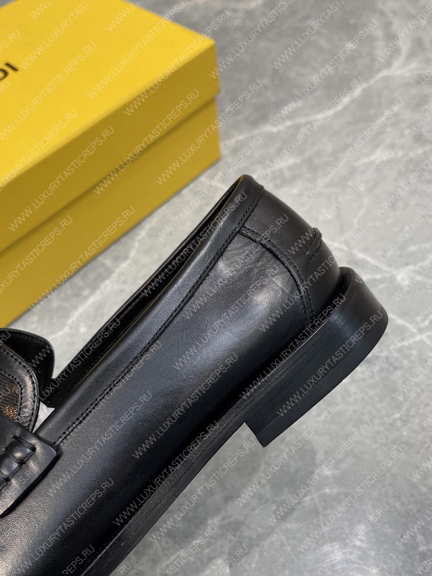 F**di o’clock loafers black and cocoa 7d1550ajzff0r7r