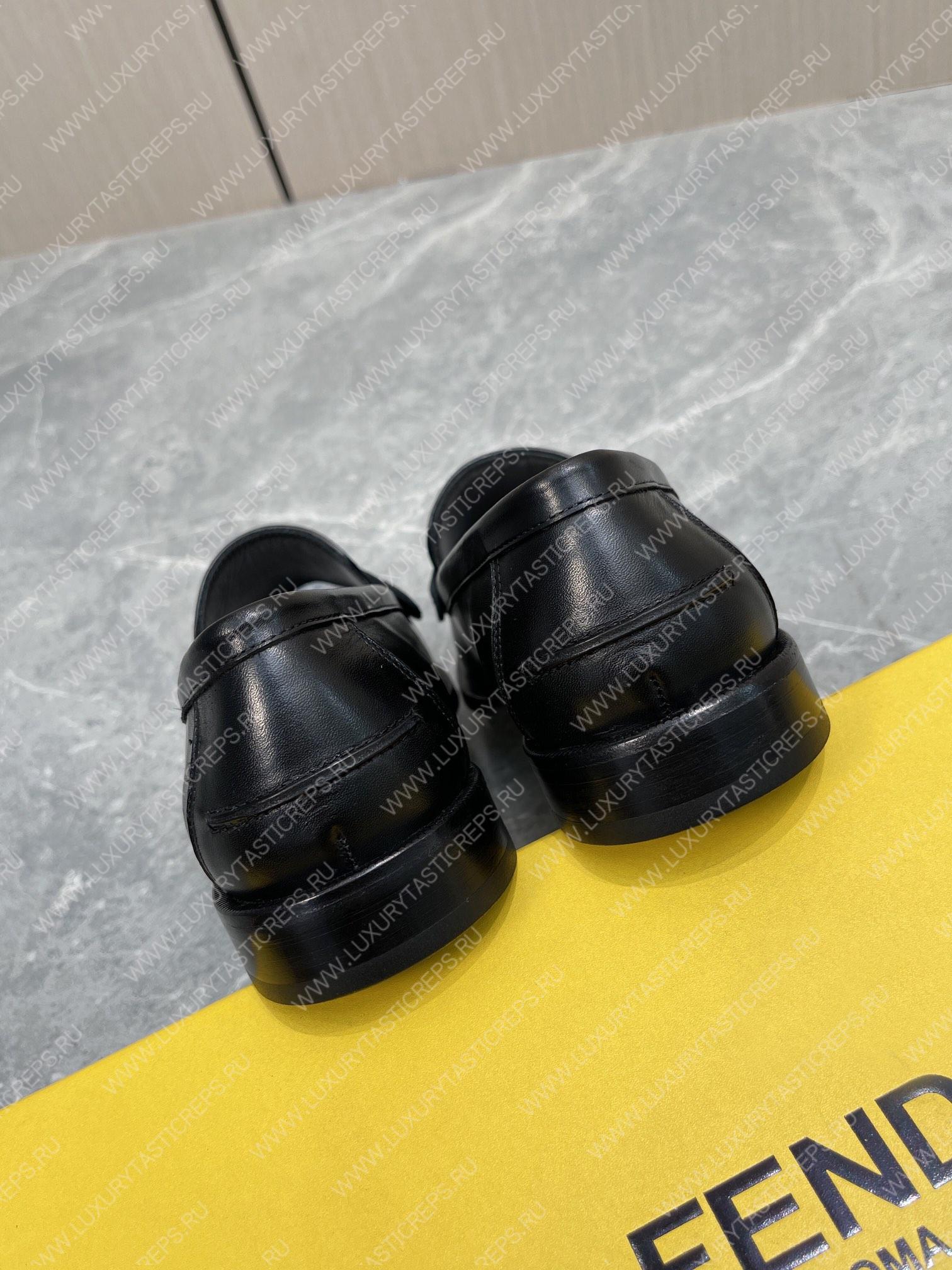 F**di o’clock loafers black and cocoa 7d1550ajzff0r7r