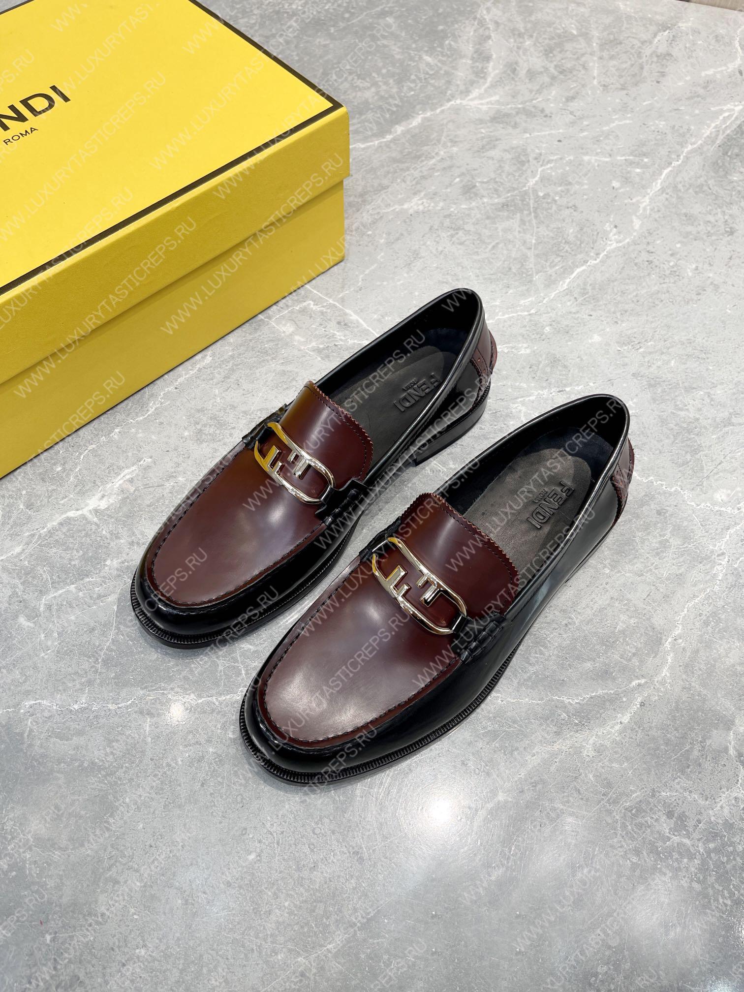 F**di loafers black and wine 7d1546ak1uf0abb