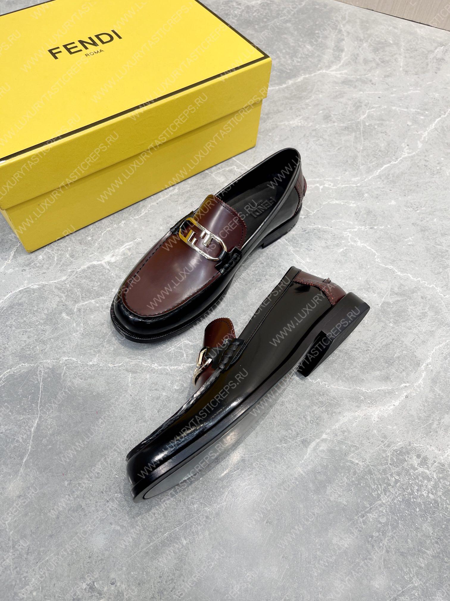 F**di loafers black and wine 7d1546ak1uf0abb