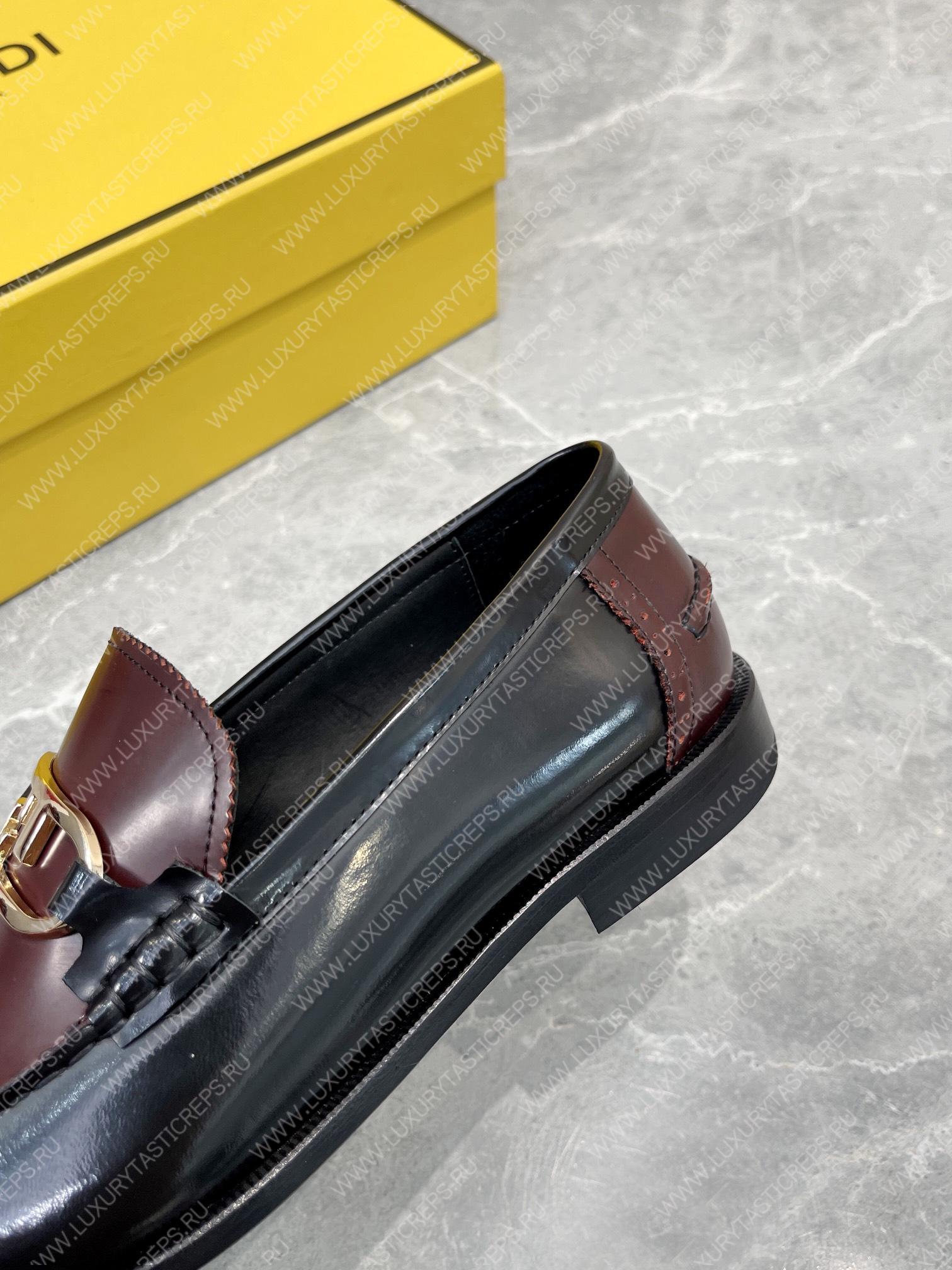F**di loafers black and wine 7d1546ak1uf0abb