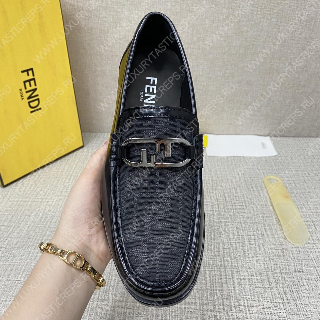 F**di o’lock driving loafers black 7d1561ajz