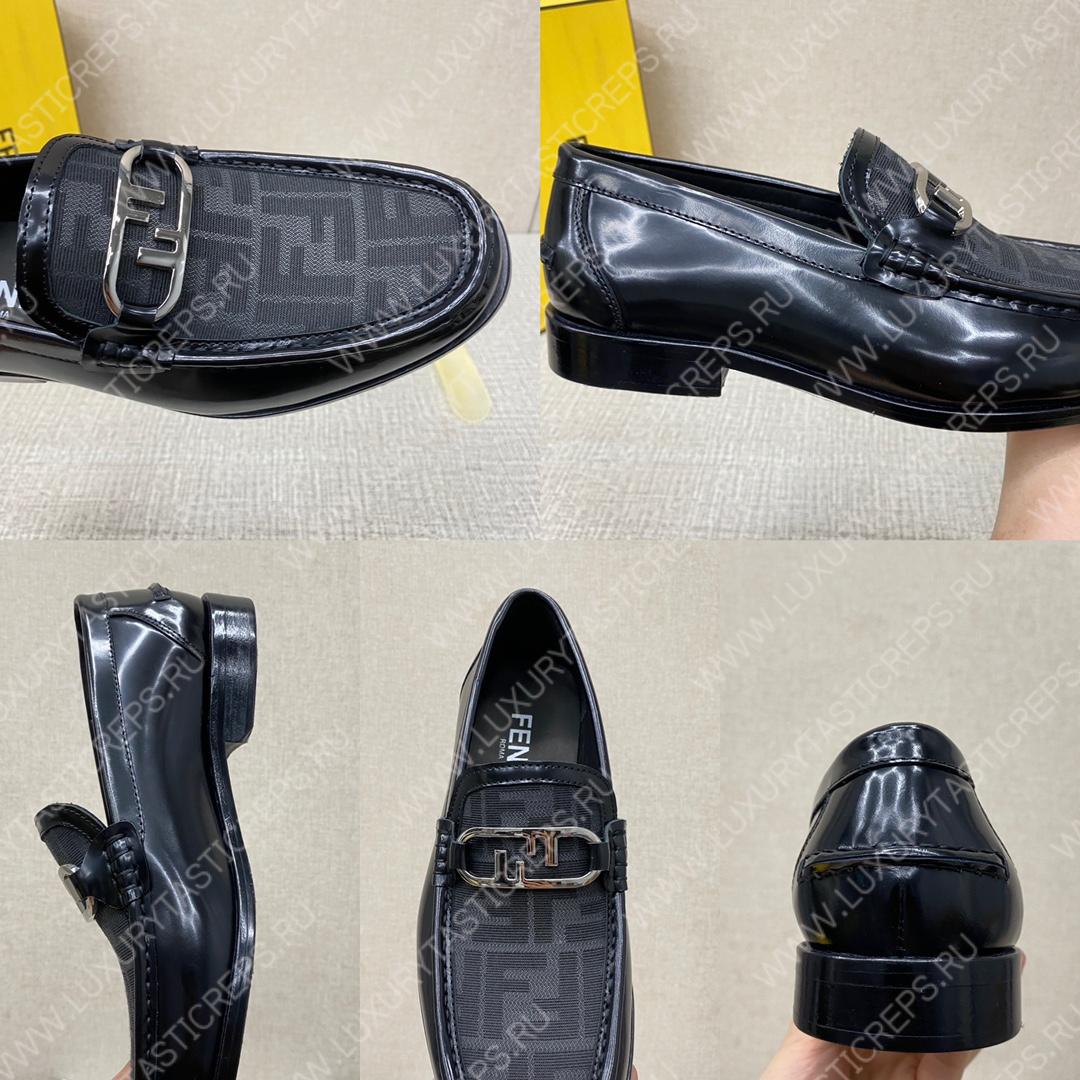 F**di o’lock driving loafers black 7d1561ajz