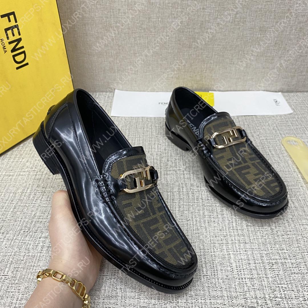 F**di o’lock driving loafers black 7d1561ajz