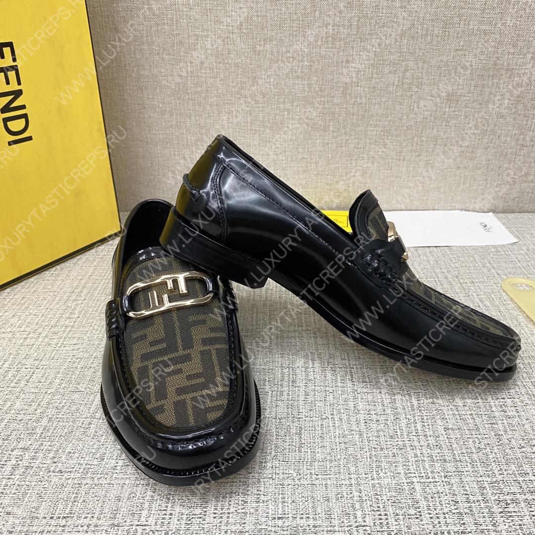 F**di o’lock driving loafers black 7d1561ajz