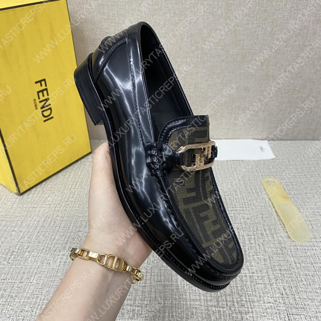 F**di o’lock driving loafers black 7d1561ajz