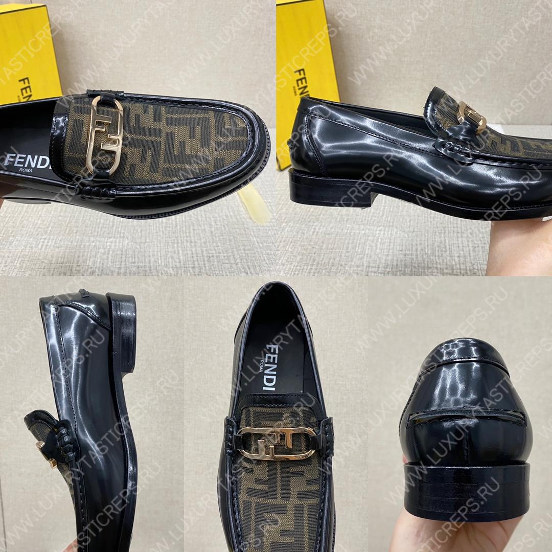 F**di o’lock driving loafers black 7d1561ajz