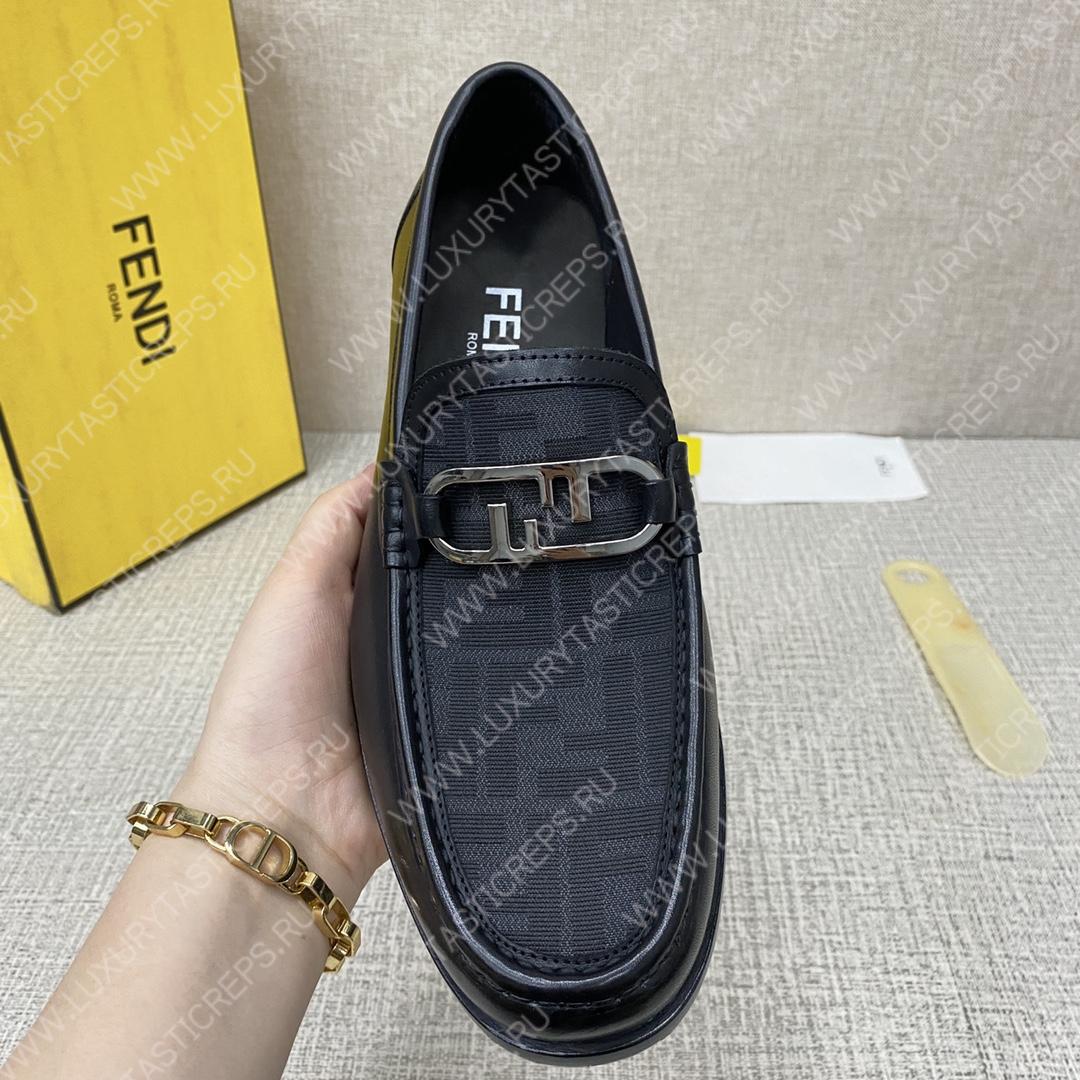 F**di o’lock driving loafers black 7d1561ajz