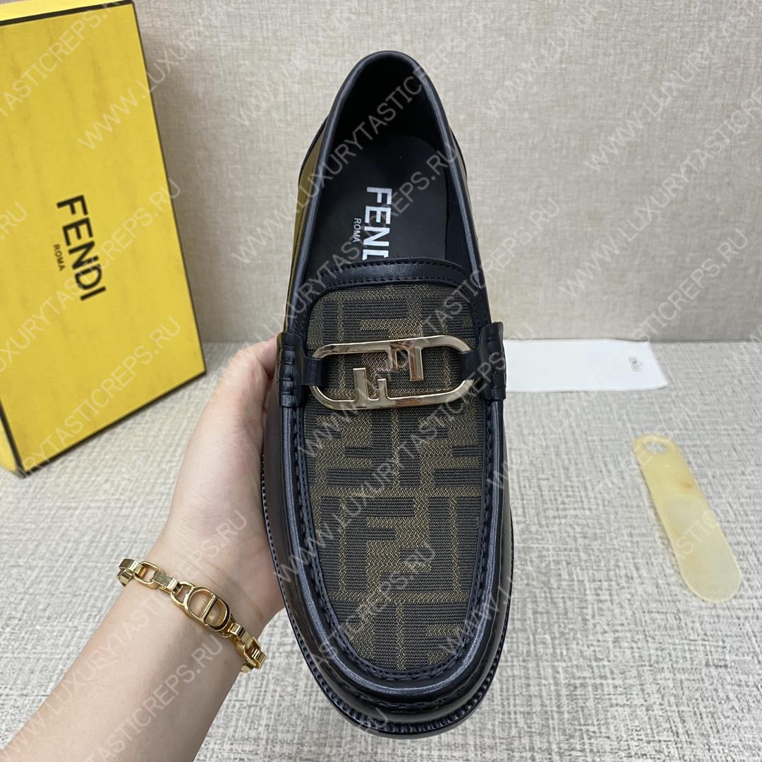 F**di o’lock driving loafers black 7d1561ajz