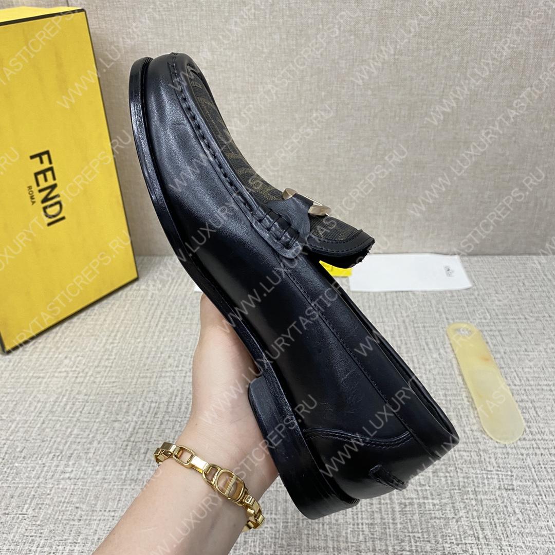 F**di o’lock driving loafers black 7d1561ajz