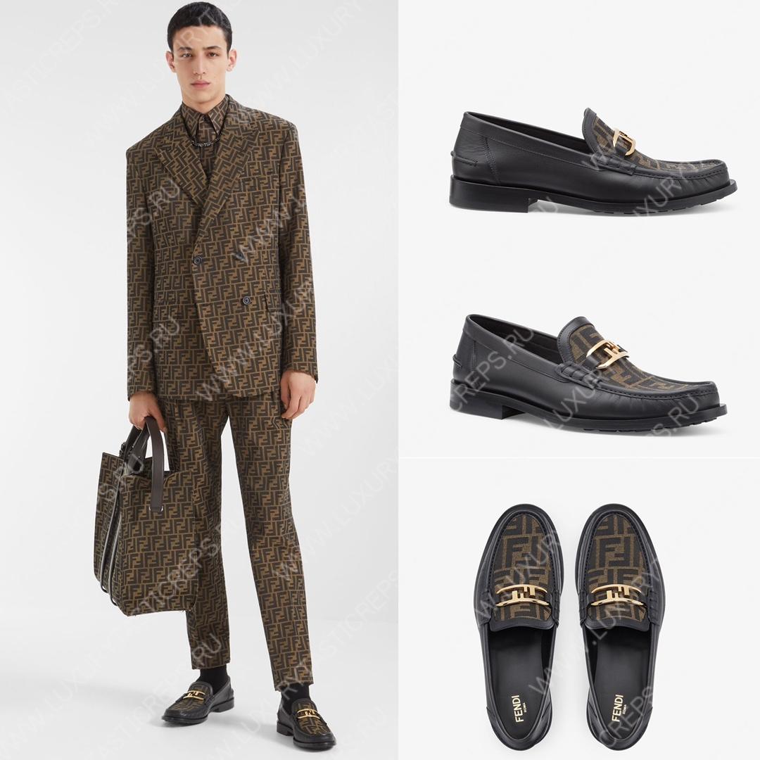 F**di o’lock driving loafers black 7d1561ajz