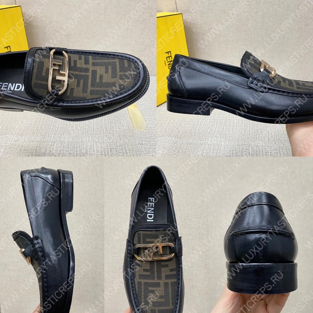 F**di o’lock driving loafers black 7d1561ajz