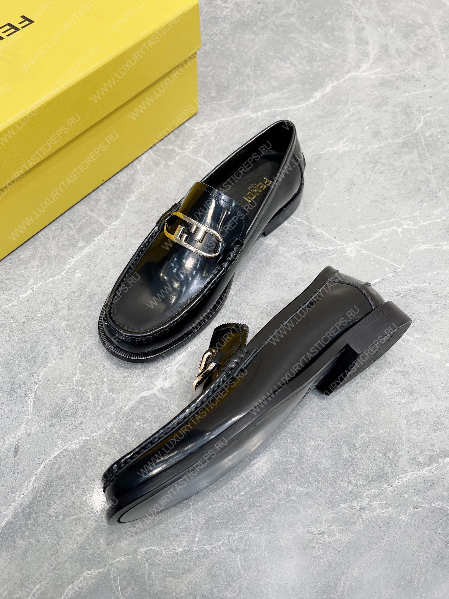 F**di leather loafers black 7d1557