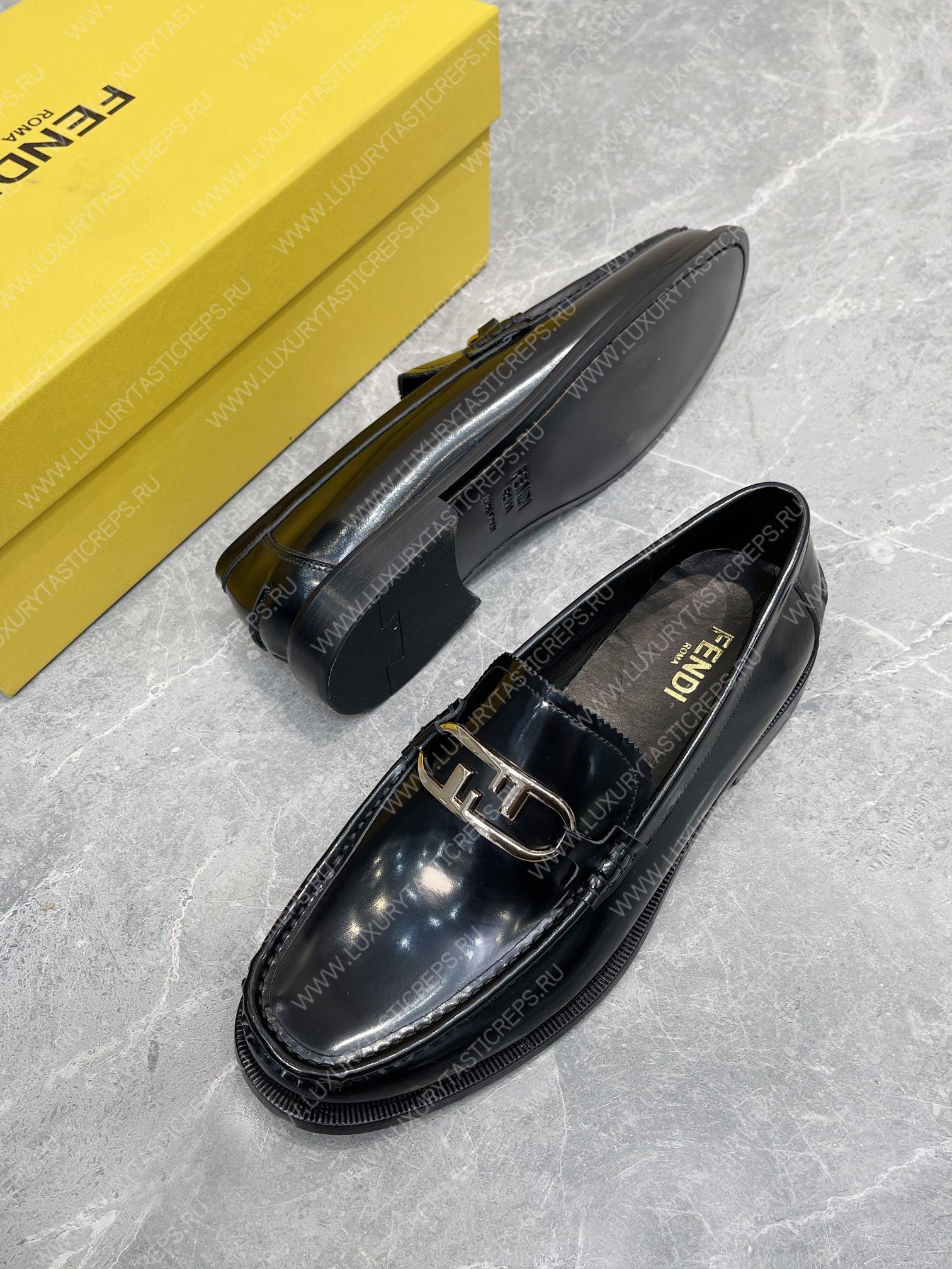F**di leather loafers black 7d1557