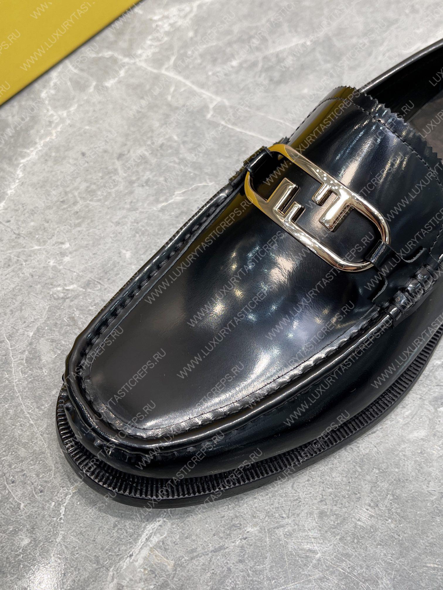 F**di leather loafers black 7d1557