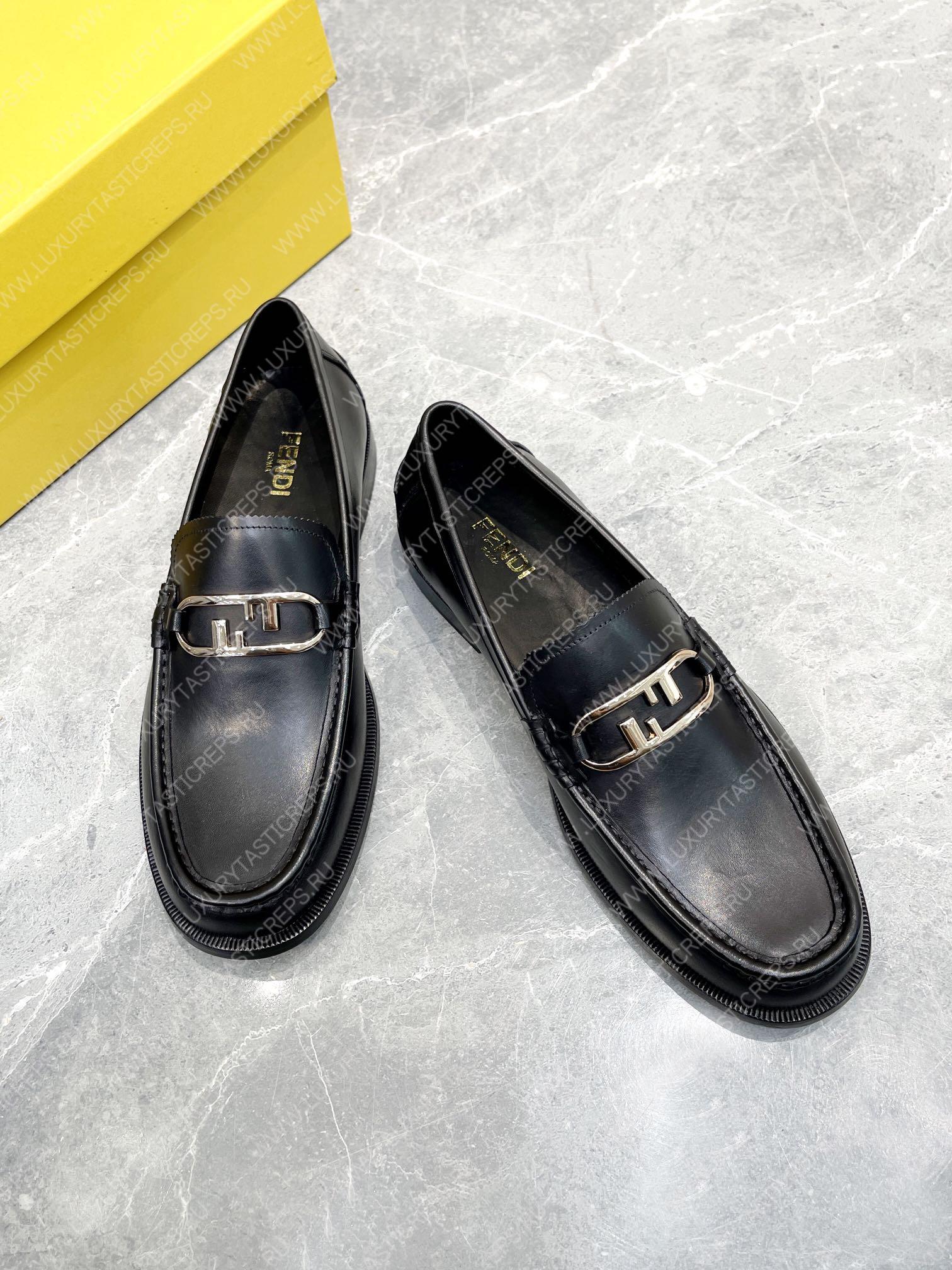 F**di leather loafers black 7d1667