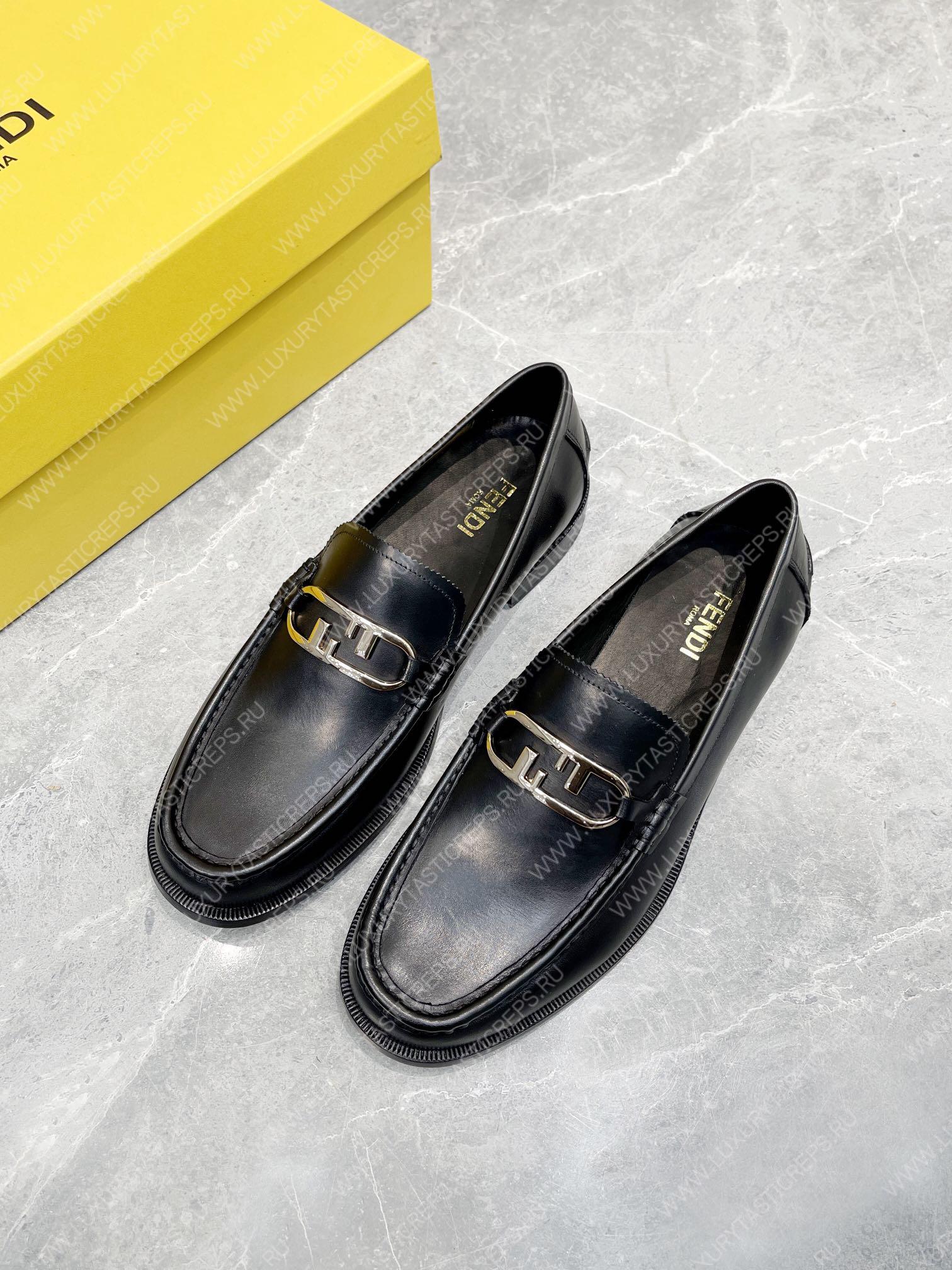 F**di leather loafers black 7d1667