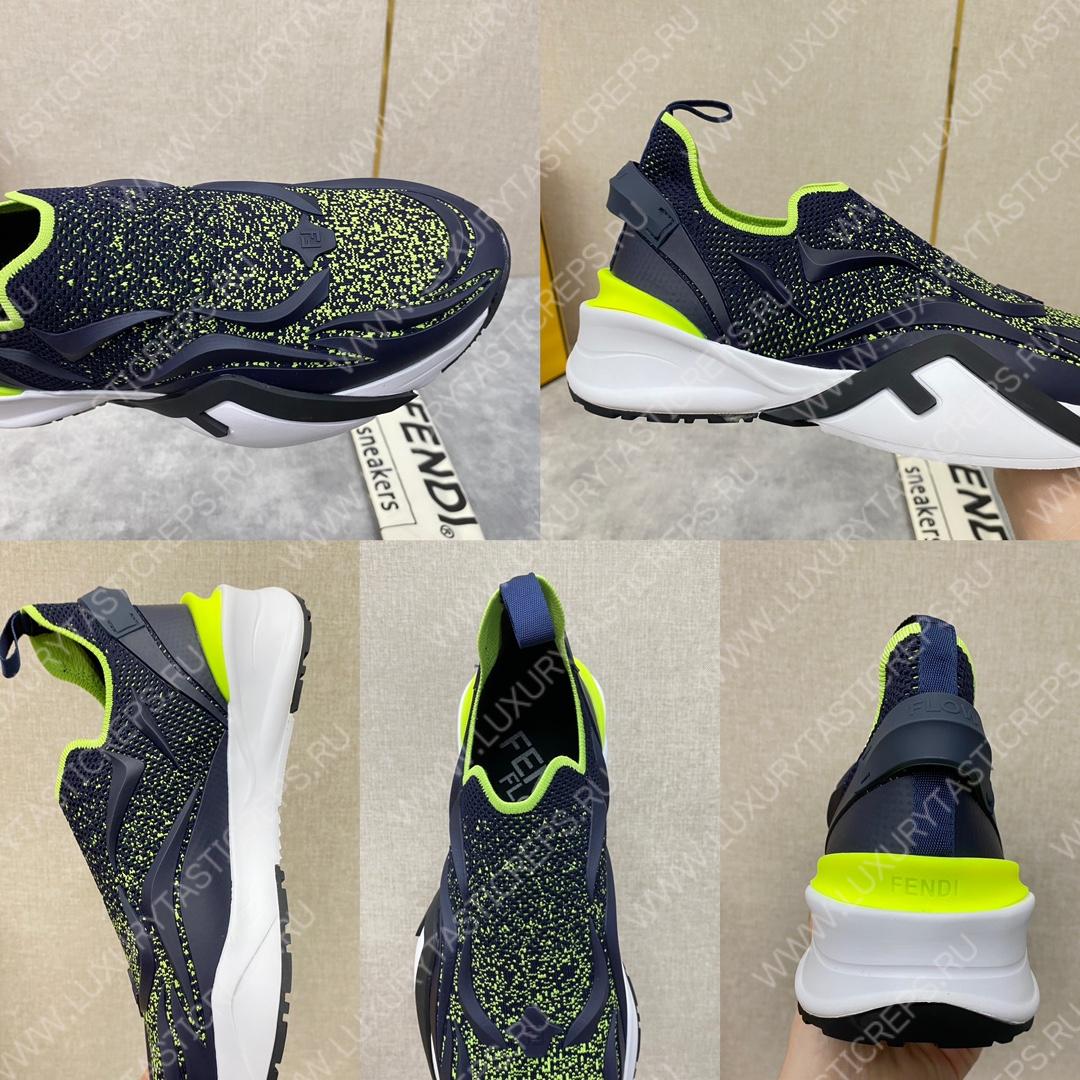 F**di flow low tops white and green 7e1392ajzhf1hgr