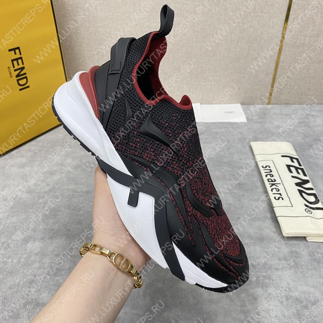 F**di flow low tops black and red 7e1392ajzhf1hgr