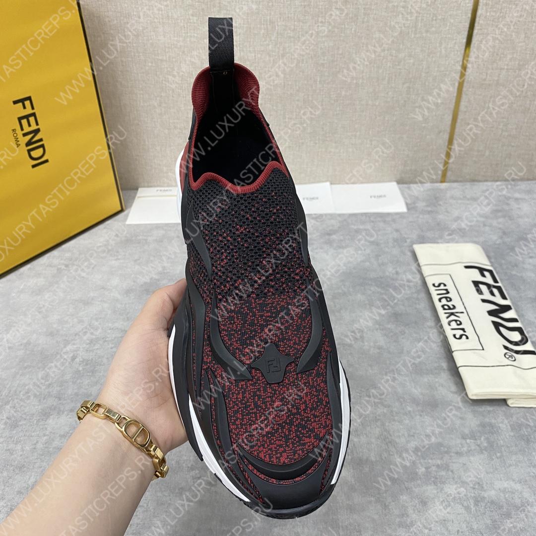 F**di flow low tops black and red 7e1392ajzhf1hgr