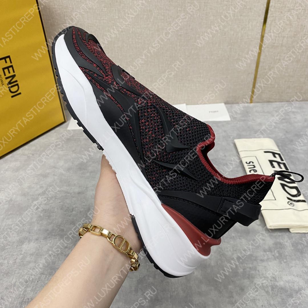 F**di flow low tops black and red 7e1392ajzhf1hgr