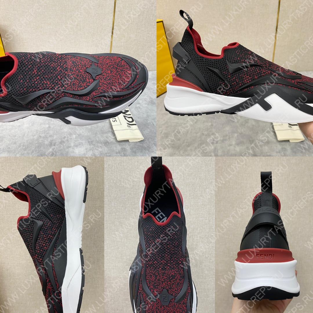 F**di flow low tops black and red 7e1392ajzhf1hgr
