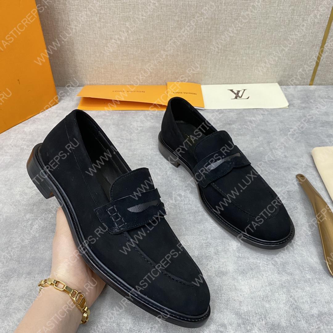 l**is V*t*n flex loafer black 1a9hpp