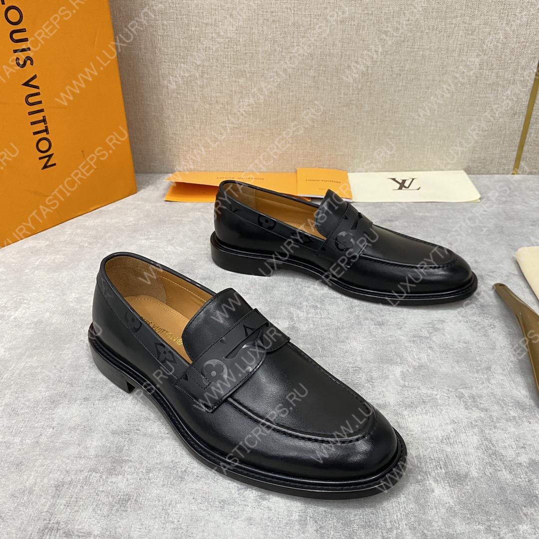 l**is V*t*n glove loafer black 1aa2dx