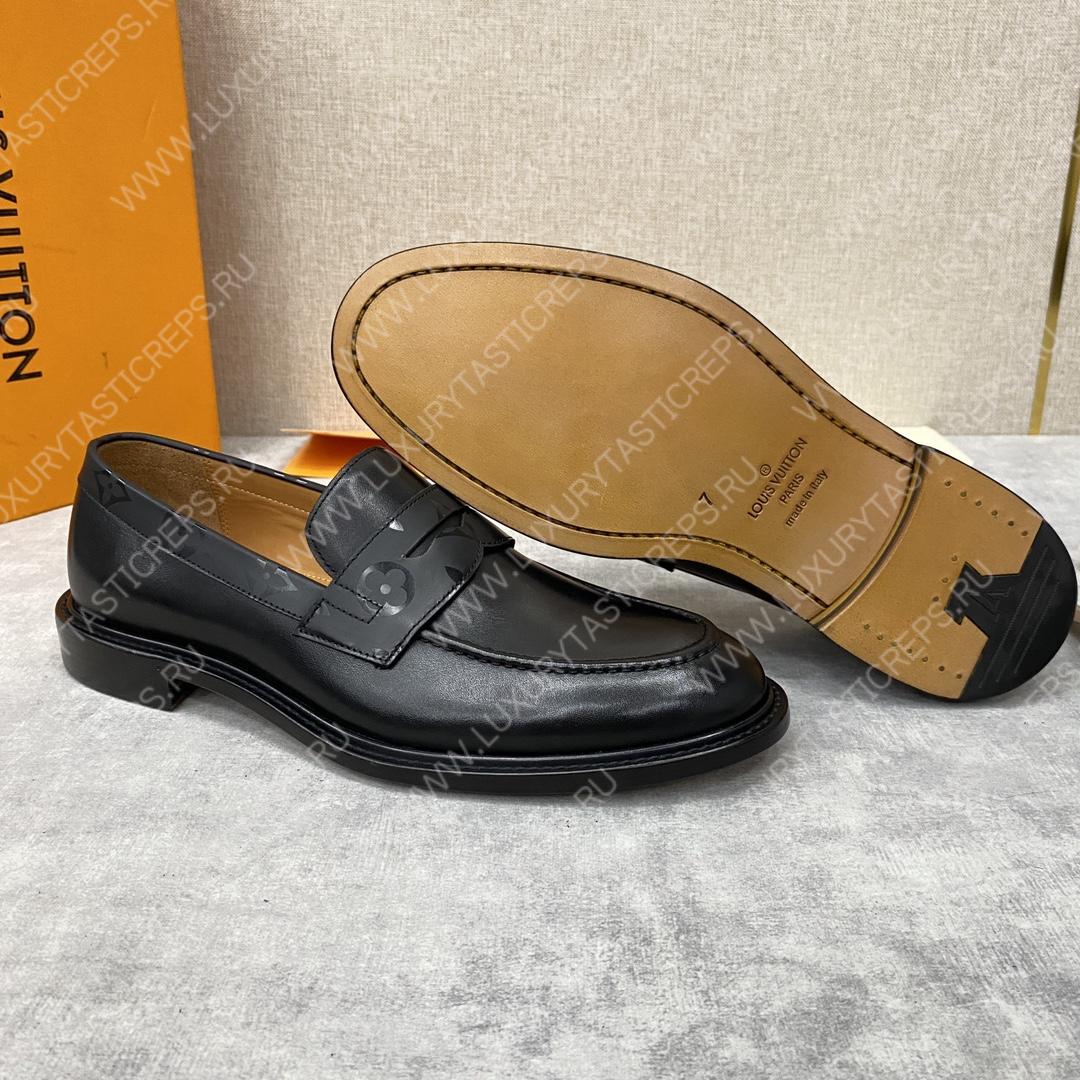 l**is V*t*n glove loafer black 1aa2dx